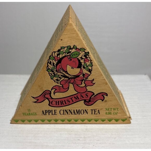 Furtunes International Tea Wooden Box Pyramid Christmas Apple Cinnamon BOX ONLY - Picture 3 of 8